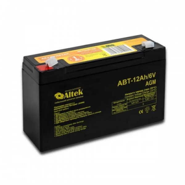 Аккумулятор ALTEK ABT 12AH 6V AGM