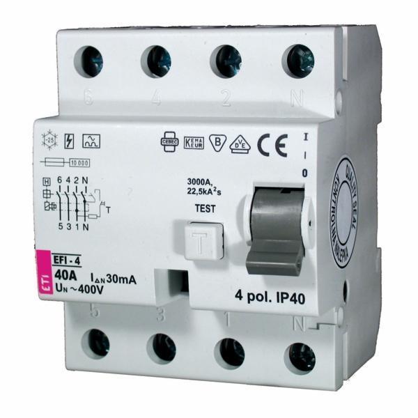 Диференційне реле EFI-4 G/KV 25/0,1 тип A (10kA)